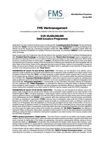 Debt Issuance Programme - Alleviated Base Prospectus July 2022