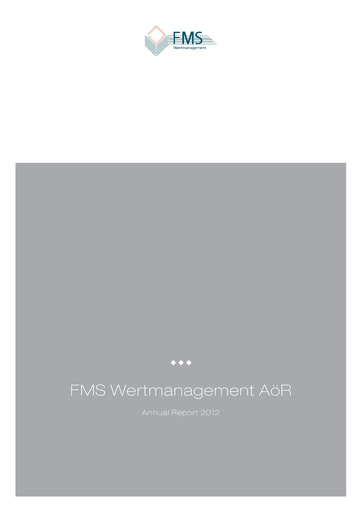 FMS Wertmanagement AöR - Annual Report 2012