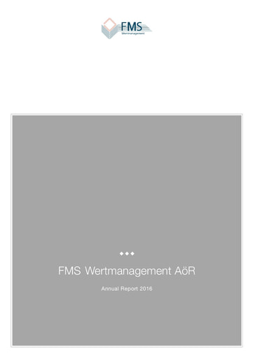 FMS Wertmanagement AöR - Annual Report 2016