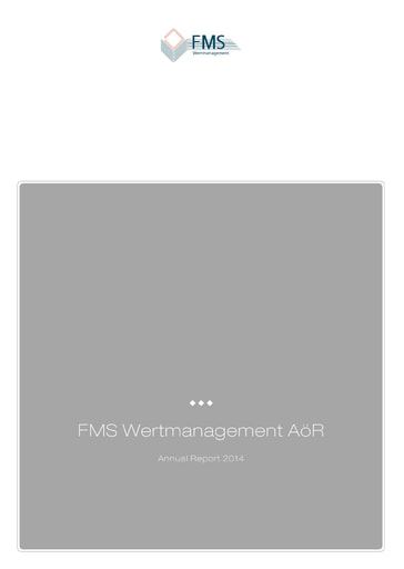 FMS Wertmanagement AöR - Annual Report 2014