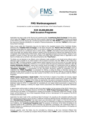 FMSW DIP Update 2020 Alleviated Base Prospectus